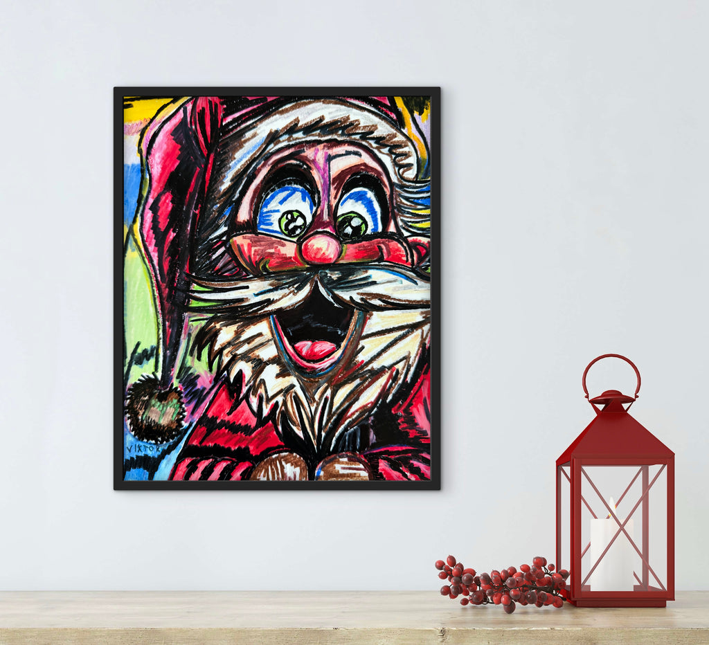 Joyful Santa - Art Prints