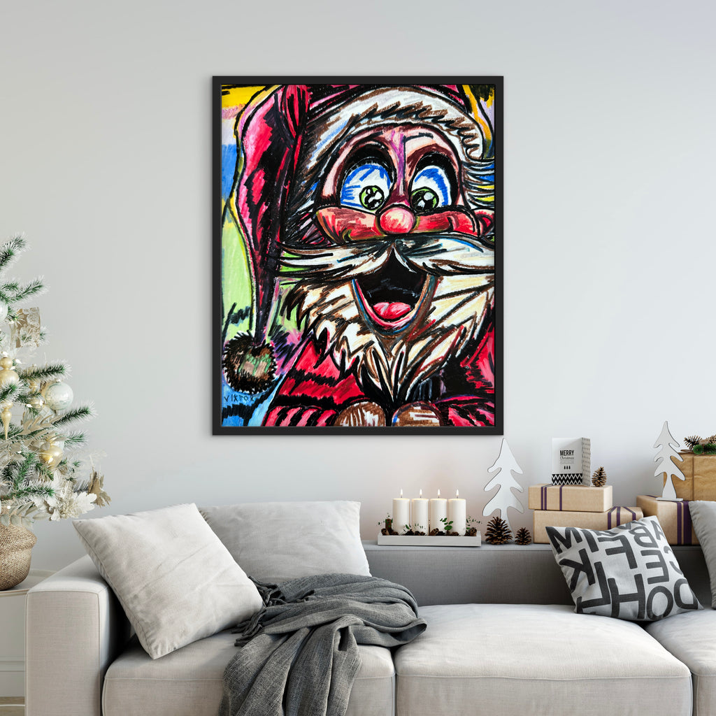 Joyful Santa - Art Prints