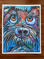 Azure - ORIGINAL OIL PASTEL ARTWORK - 19x24" (video attached)