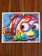 Sea of Colors  - ORIGINAL OIL PASTEL ARTWORK - 24x19"