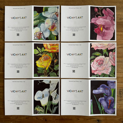 Beautiful Flowers - Greeting cards - Vichy's Art