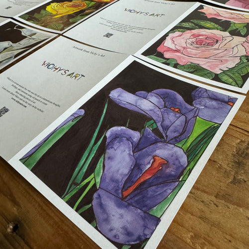 Beautiful Flowers - Greeting cards - Vichy's Art