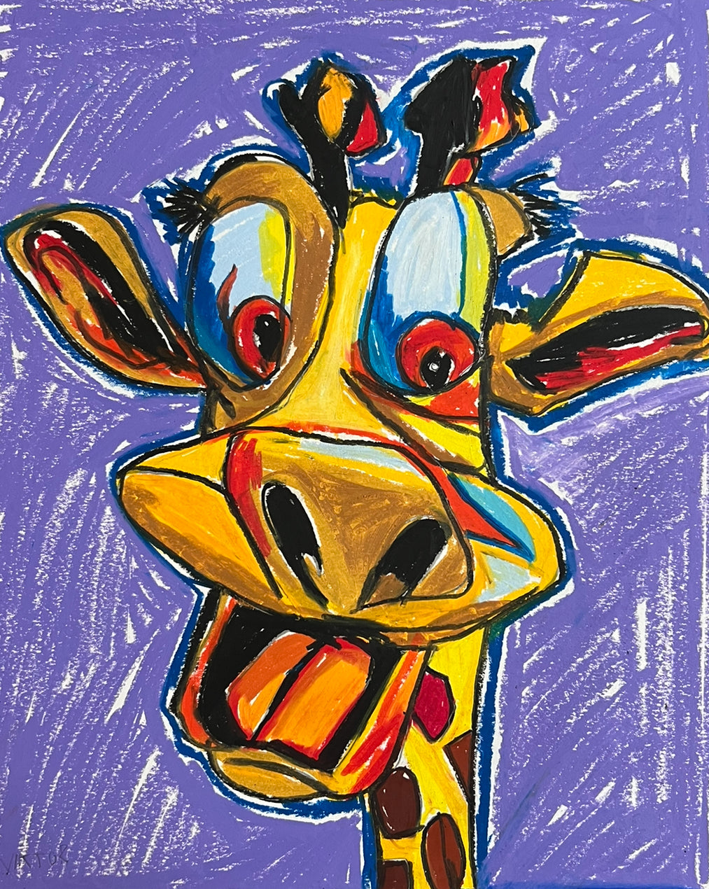 Sophie The Silly Giraffe - fine prints and canvas prints in more size