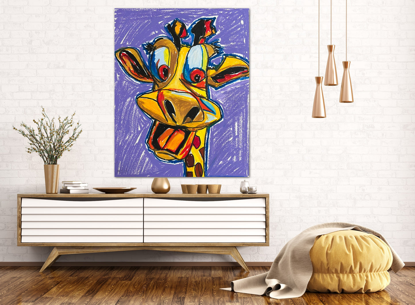 Sophie The Silly Giraffe - fine prints and canvas prints in more size