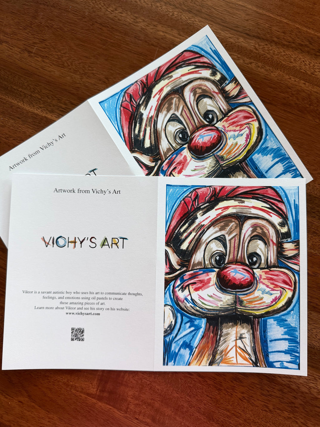 Santa Deer - Greeting cards (set of 10)