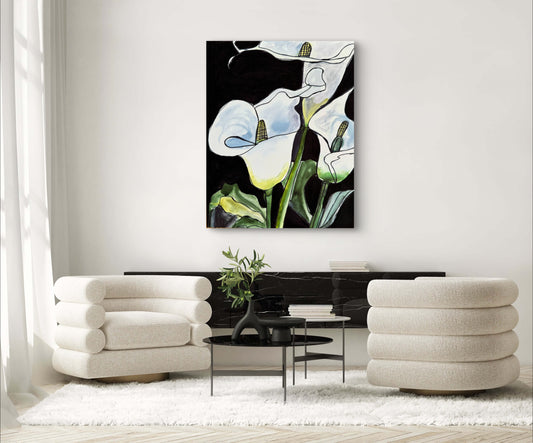 White Calla Lillies - Art Prints