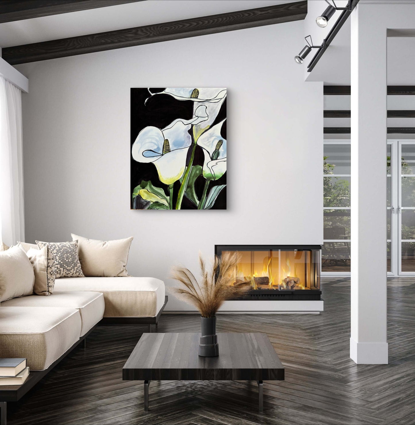 White Calla Lillies - Art Prints