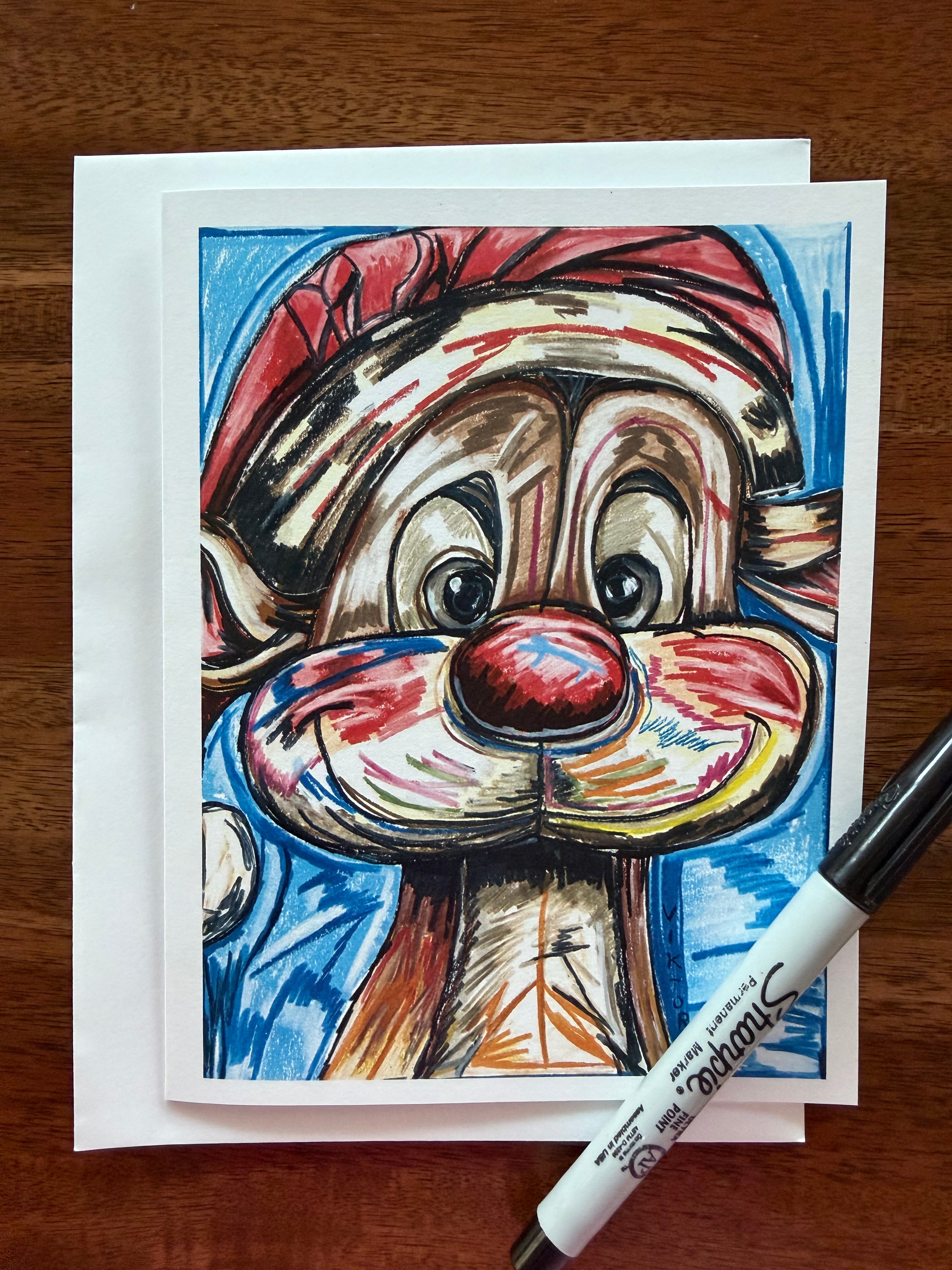 Santa Deer - Greeting cards (set of 10)