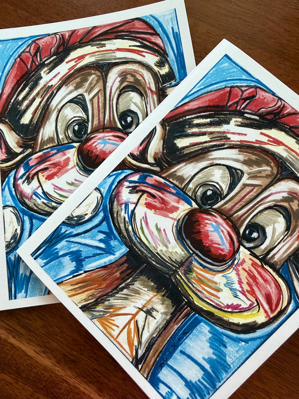 Santa Deer - Greeting cards (set of 10)