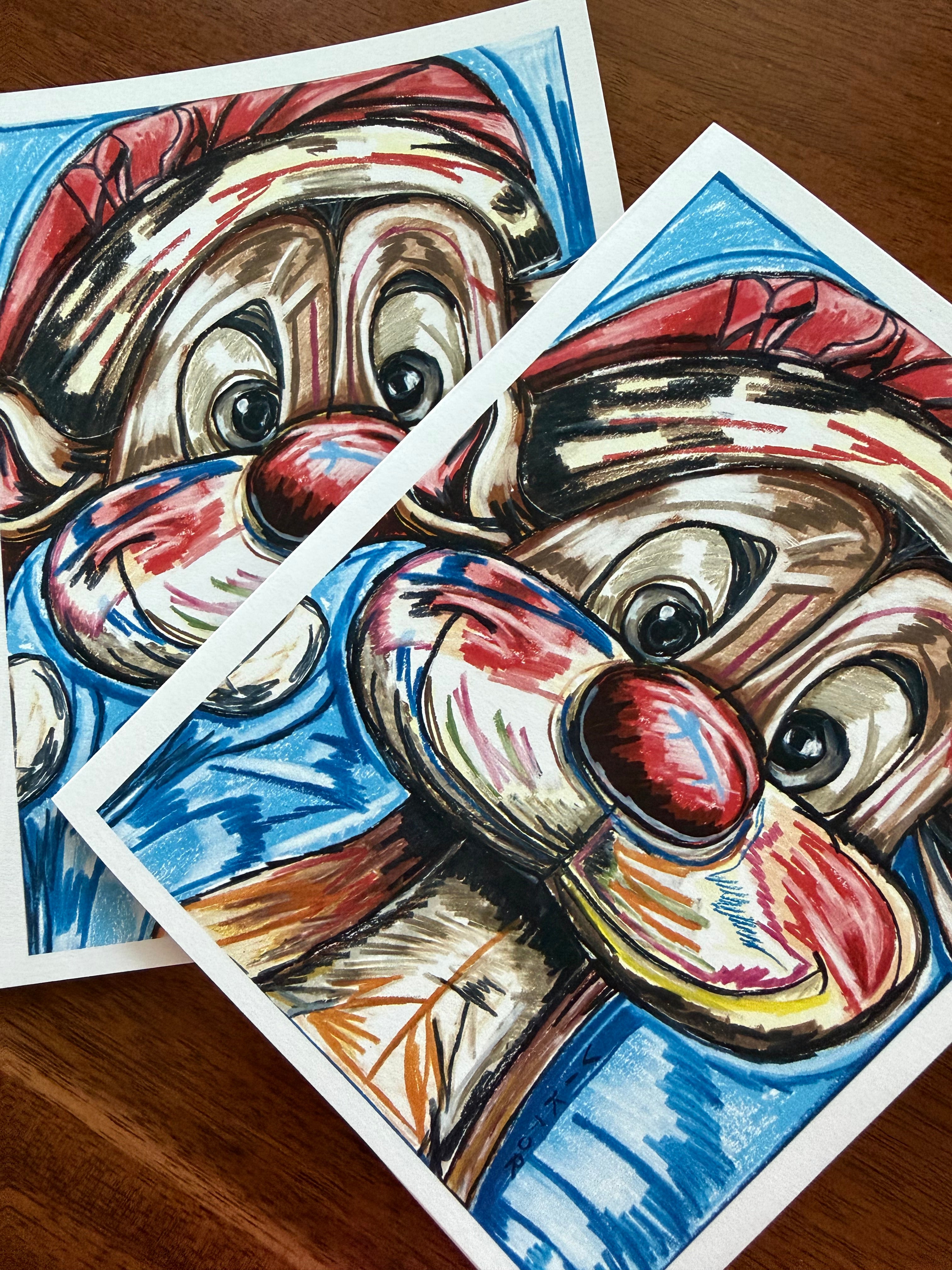 Santa Deer - Greeting cards (set of 10)