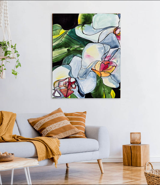 White orchid - Art Prints