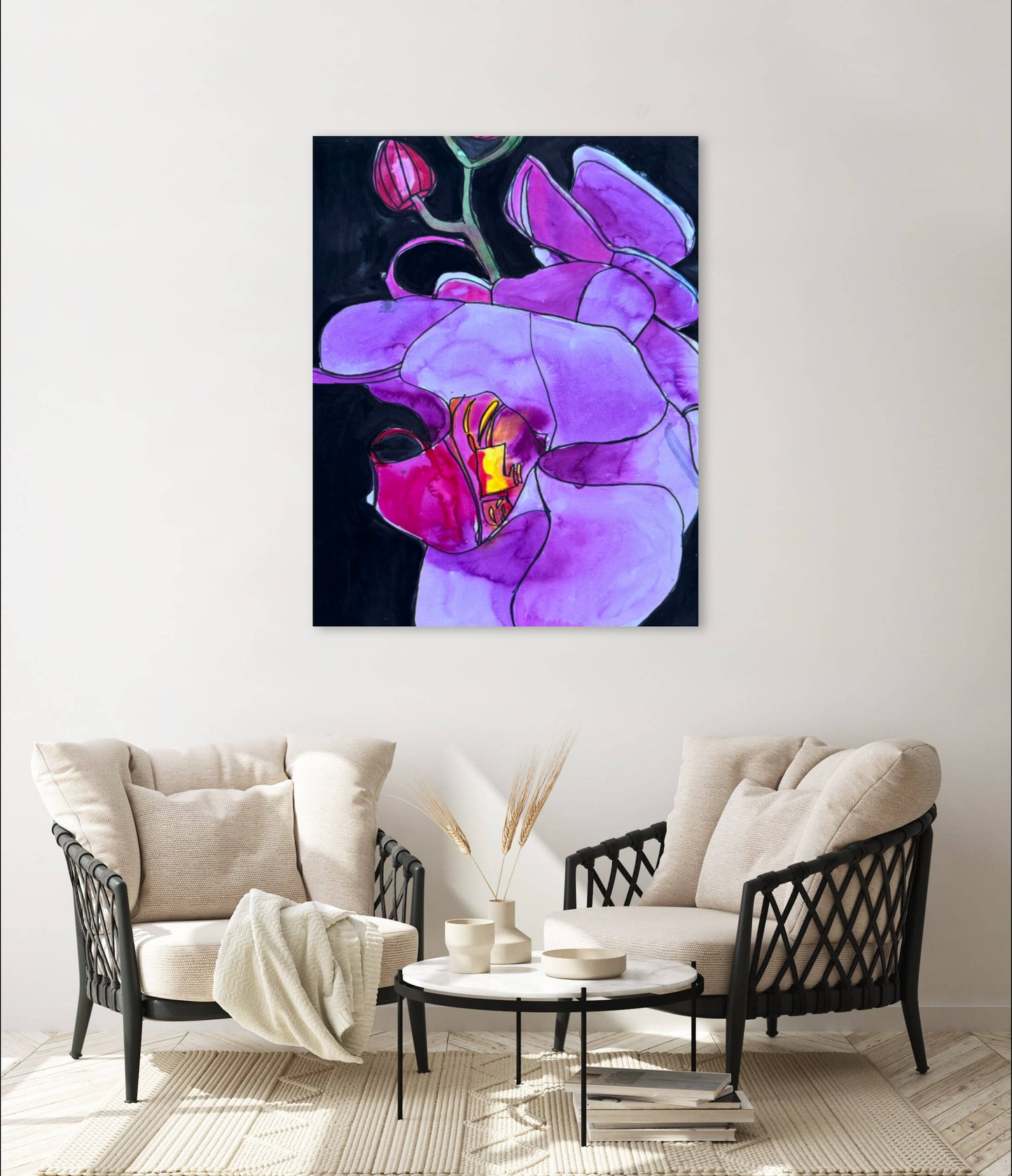 Pink orchid - Art Prints