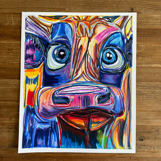 Purple Cow - ORIGINAL  14x17”