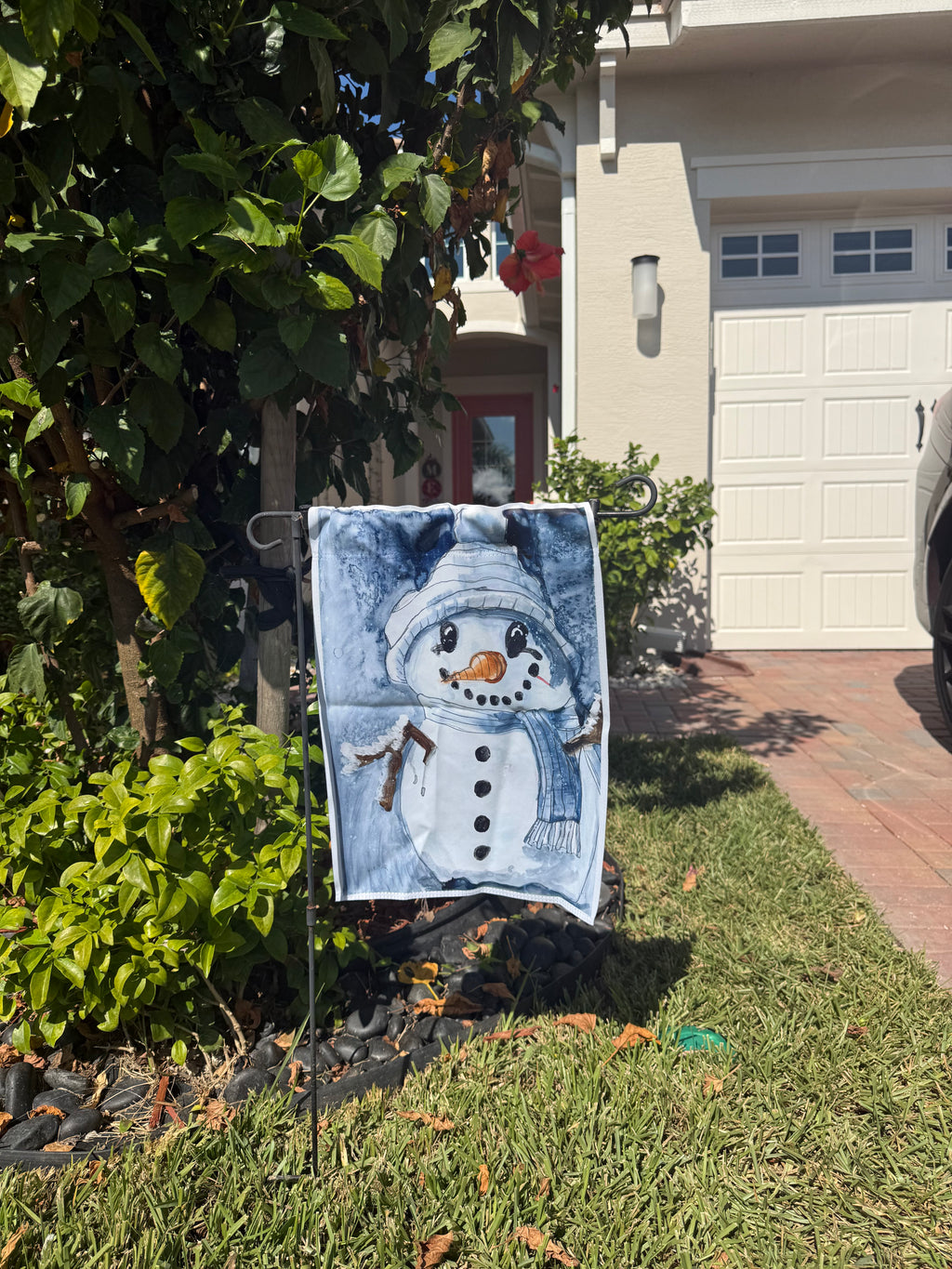 Snowman - Garden flag
