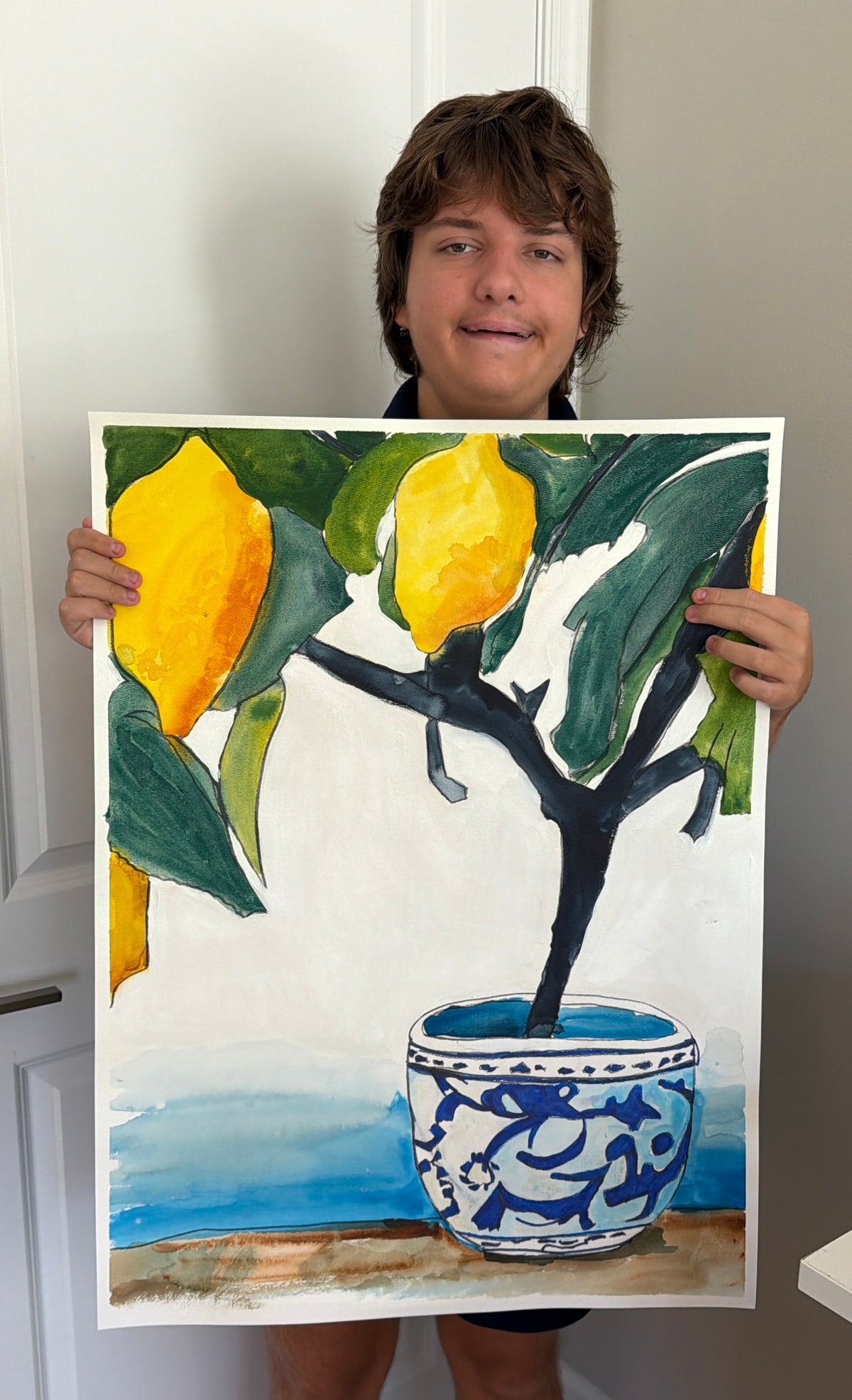 Mediterranean Morning - ORIGINAL 22x30” (video attached)