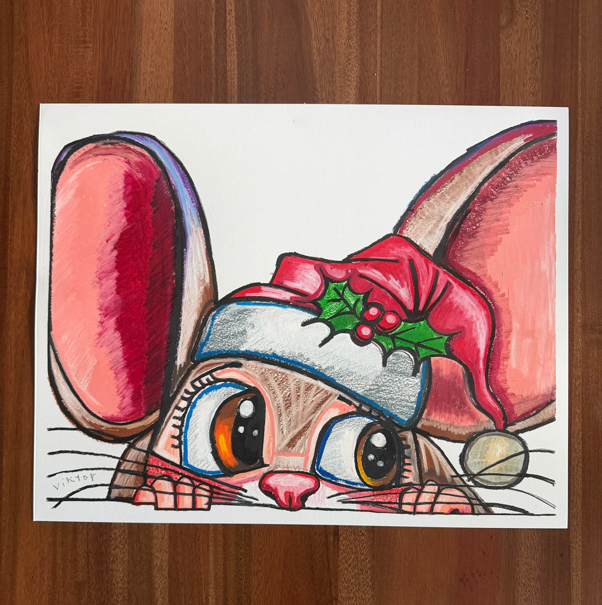 Holly Hopper - ORIGINAL OIL PASTEL ARTWORK - 24x19" (video attached)