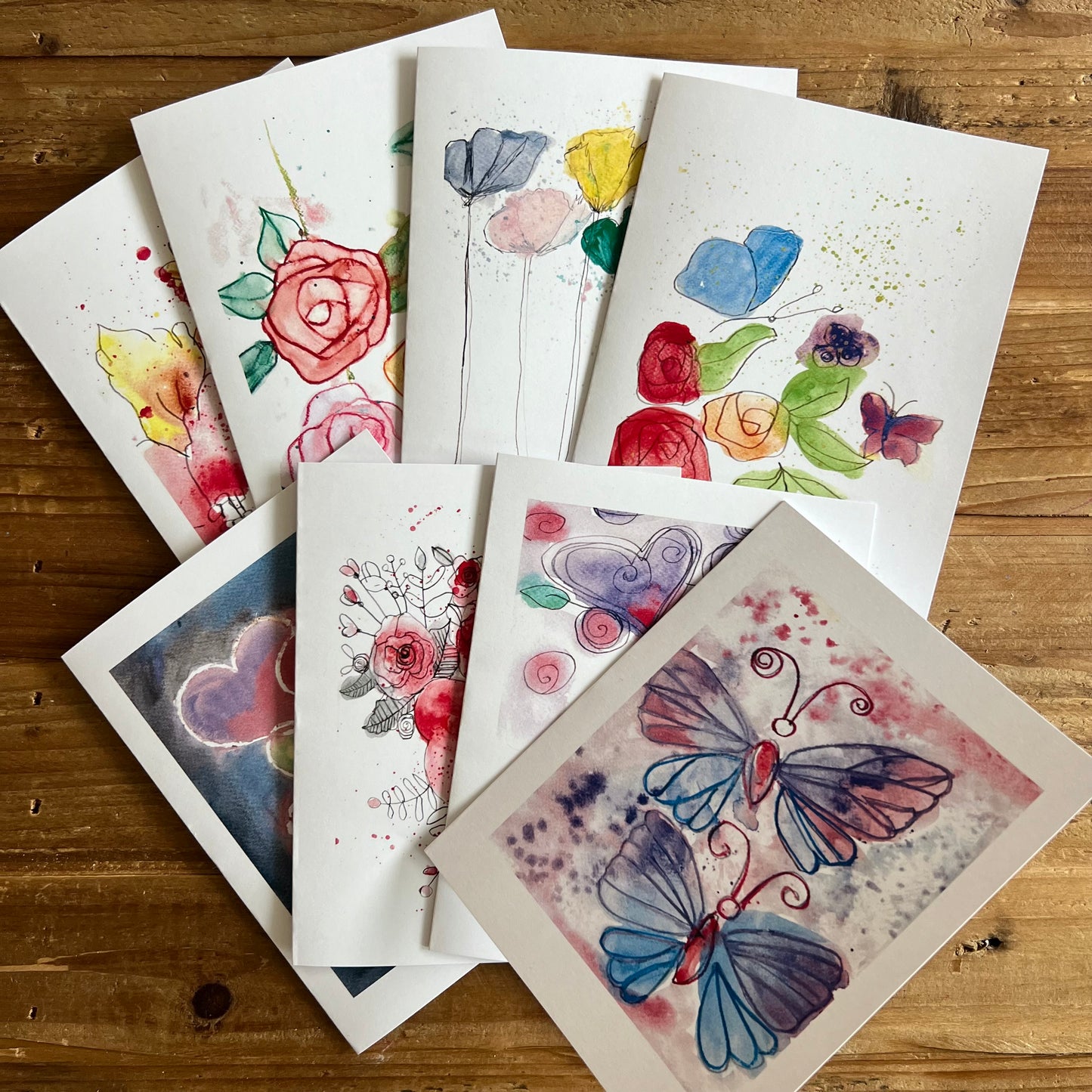 Love is in the air  - Greeting cards set of 8 cards