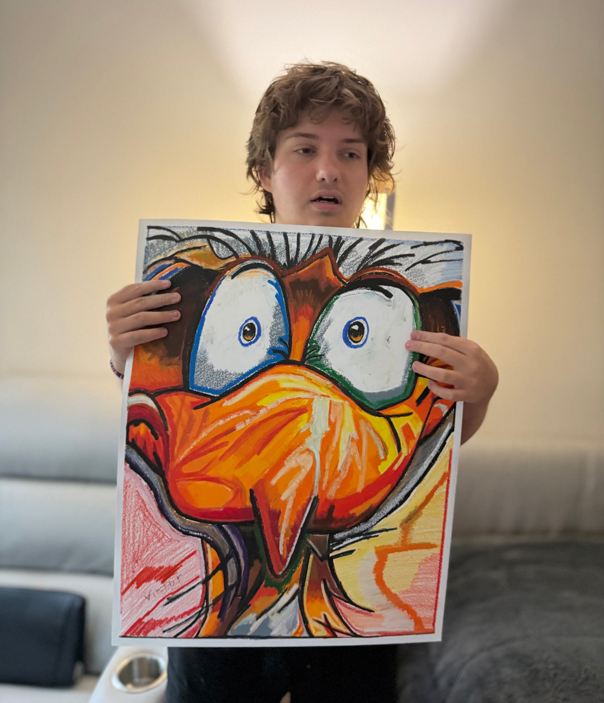 Ginger Snap - ORIGINAL OIL PASTEL ARTWORK - 22x30" (see the video)