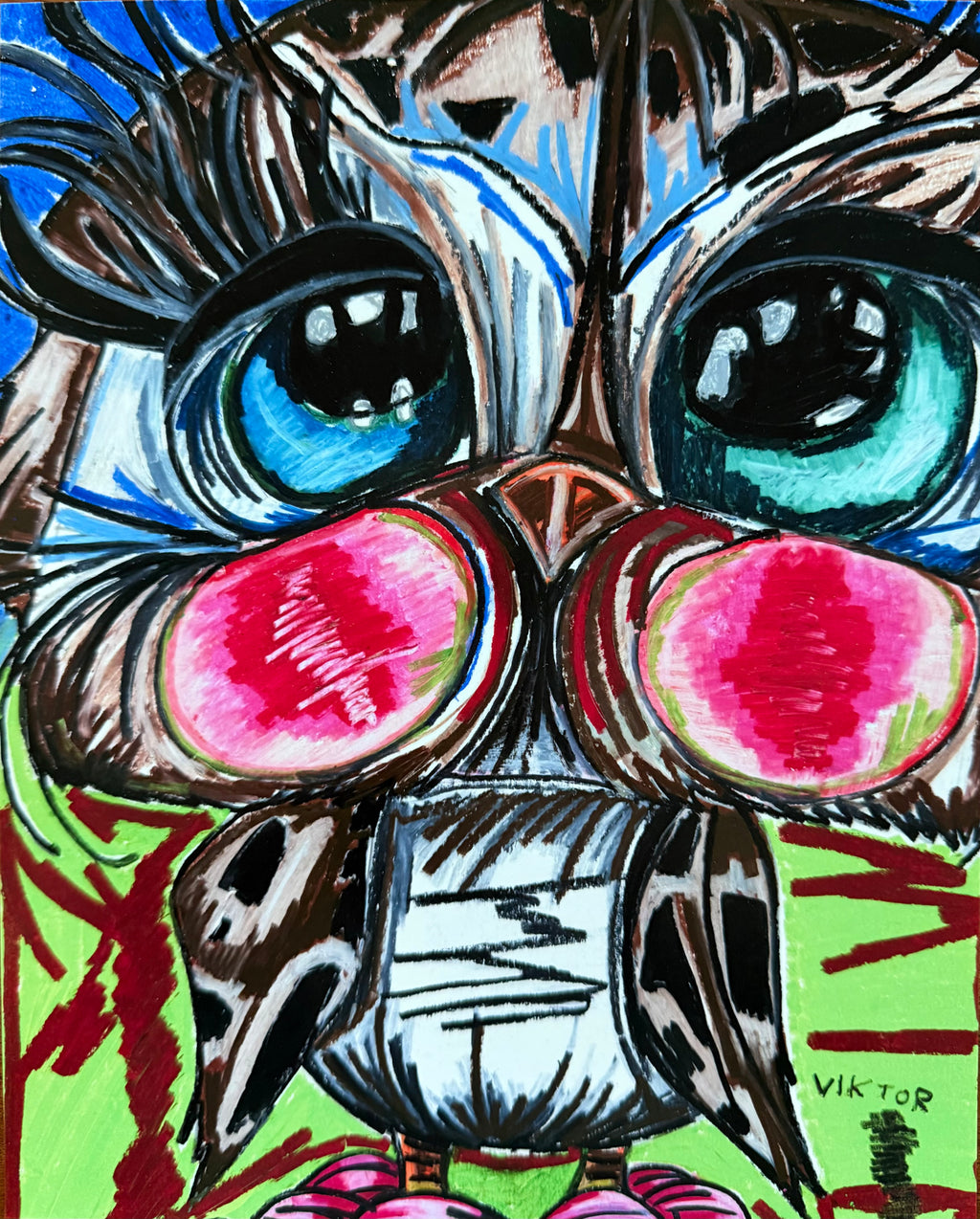 Cute Baby Owl - Art Prints