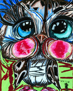 Cute Baby Owl - Art Prints