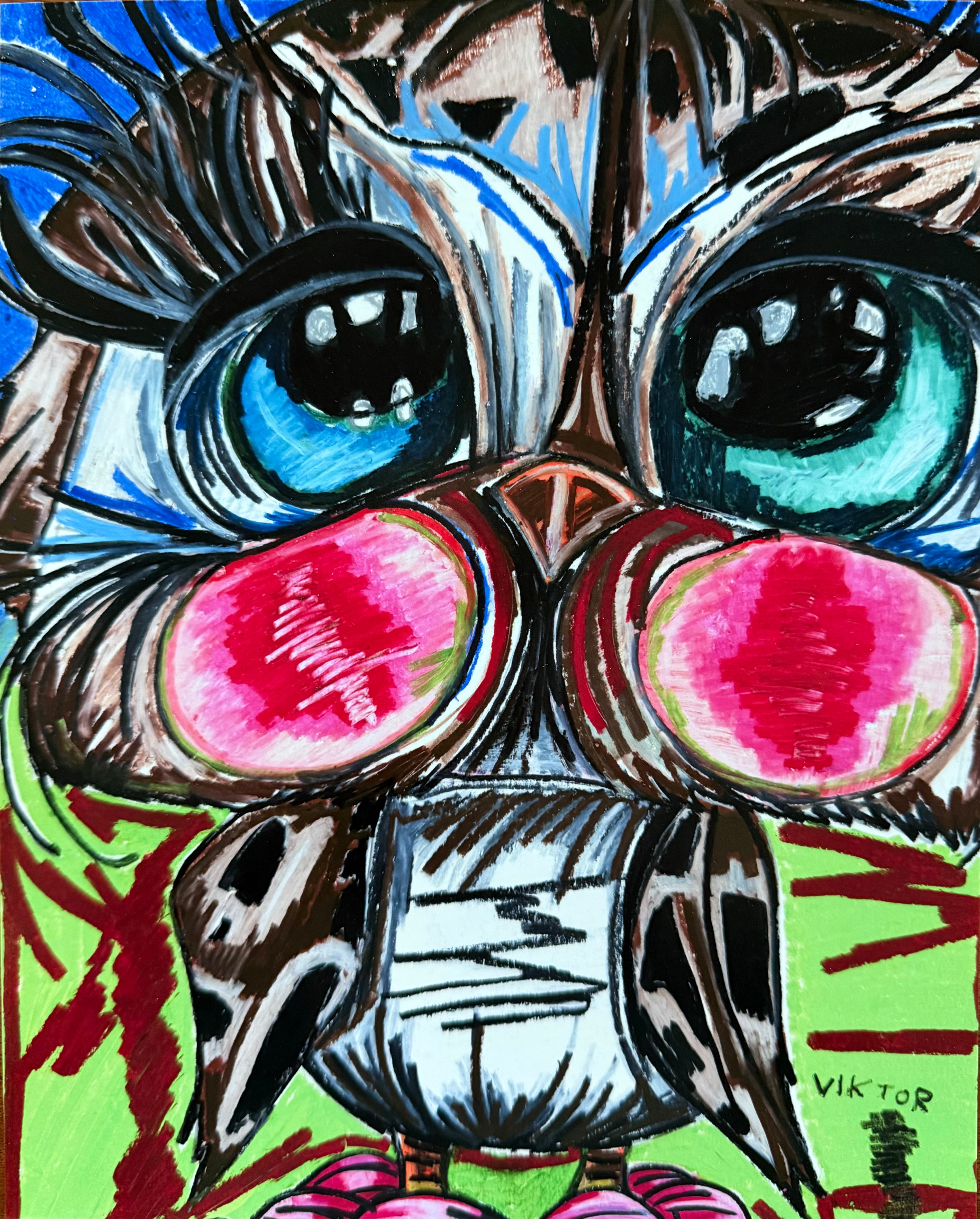 Cute Baby Owl - Art Prints