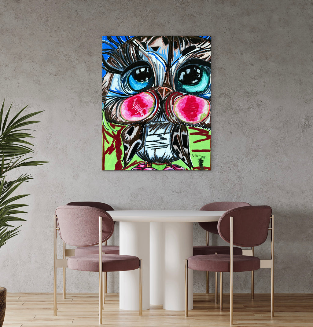 Cute Baby Owl - Art Prints