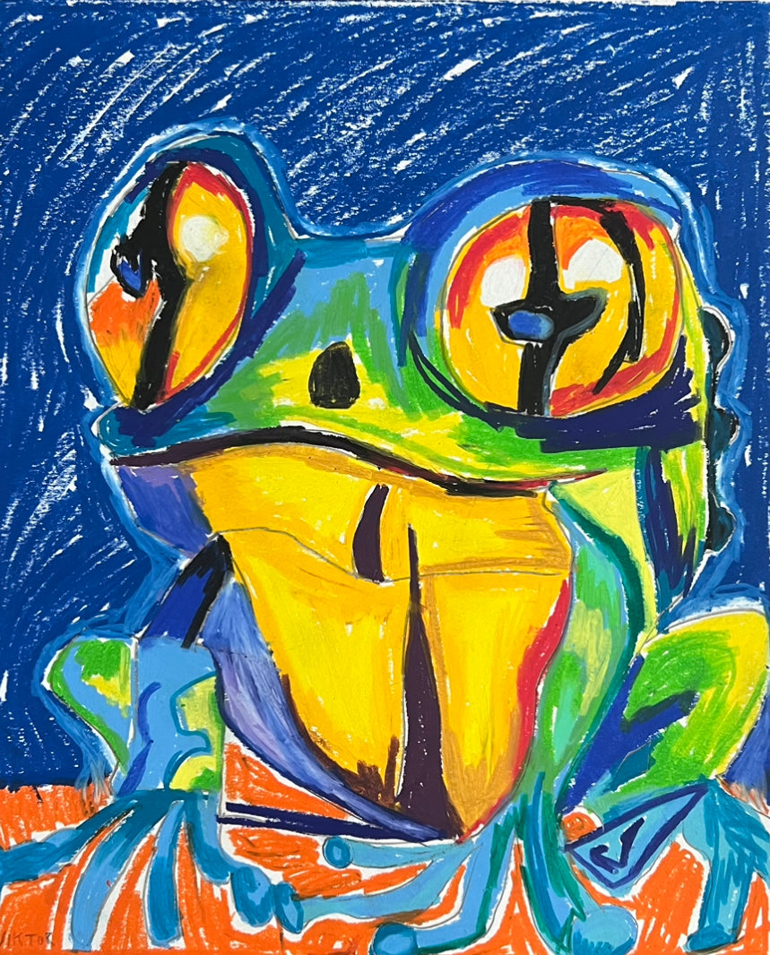 The Blue Frog - Art Prints