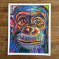 Purple Chimpanzee - ORIGINAL  14x17”