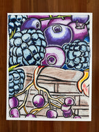 Wild Harvest - ORIGINAL OIL PASTEL ARTWORK - 19x24" (video attached)