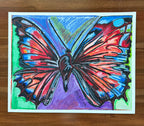 Butterfly Bliss - ORIGINAL OIL PASTEL ARTWORK - 24x19" (video attached)