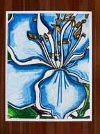 Whispers of Blue - ORIGINAL OIL PASTEL ARTWORK - 19x24" (video attached)