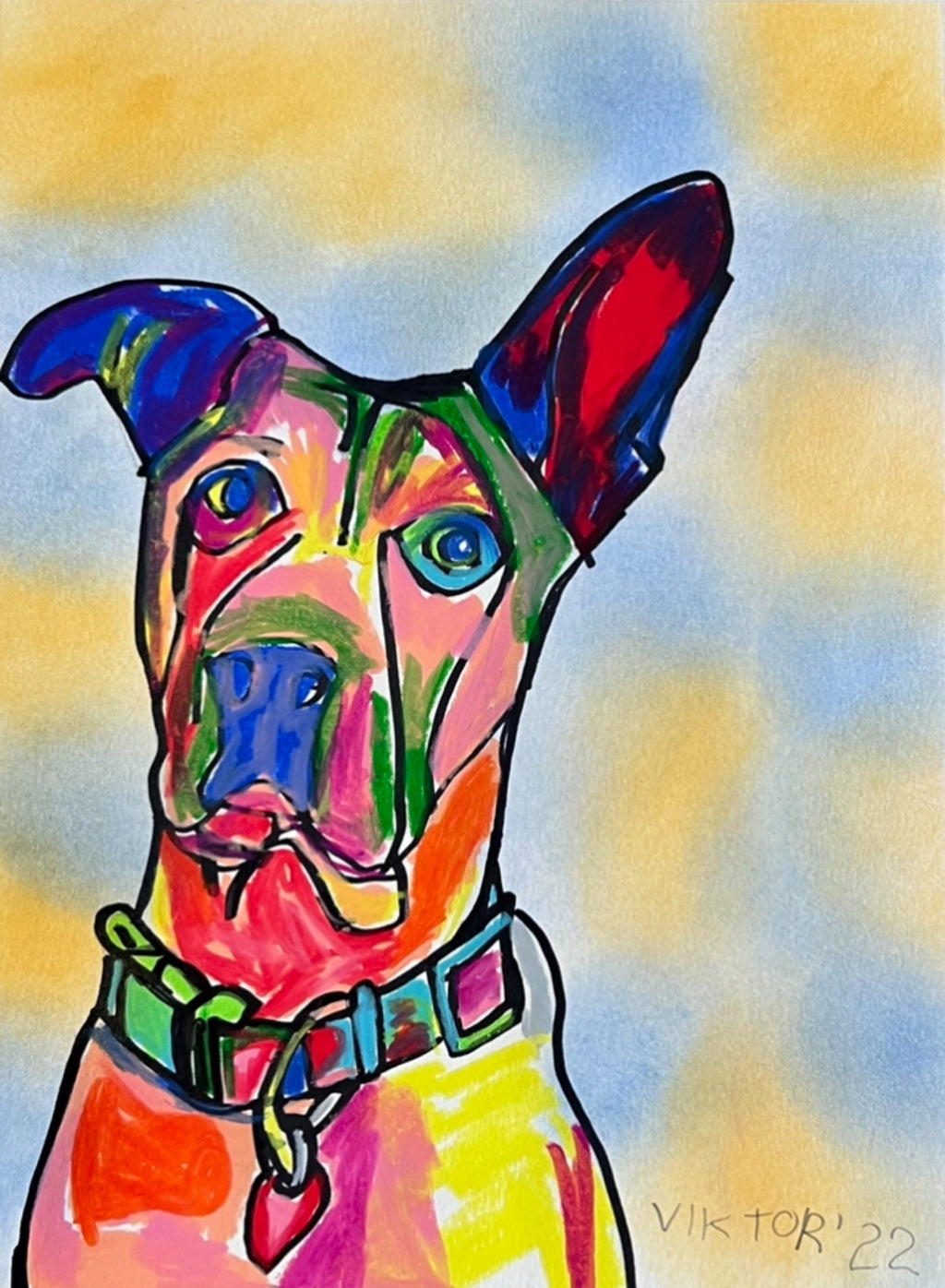 Lovely Dog -  Print, Poster or Stretched Canvas Print in more sizes - Vichy's Art