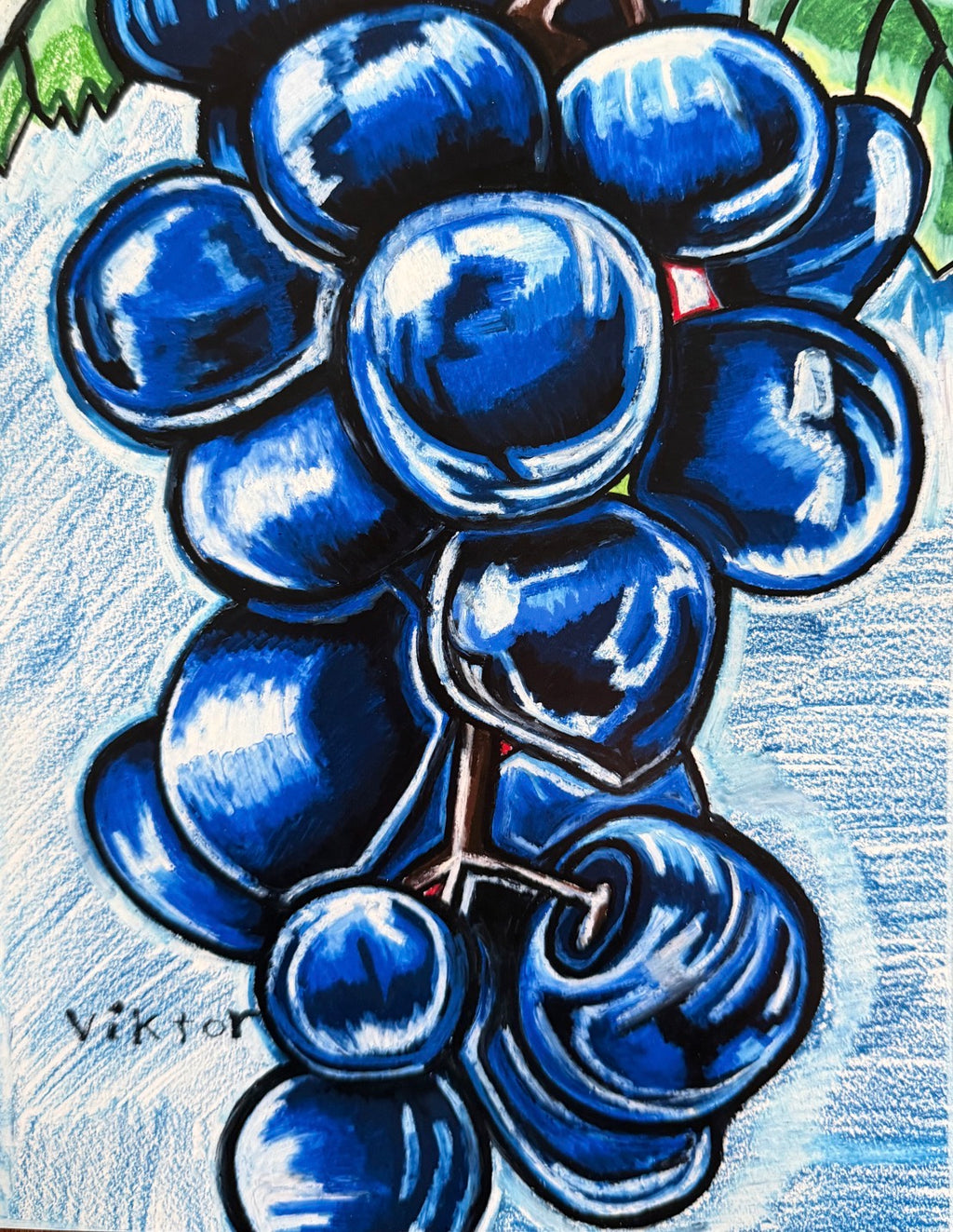 Blue Grapes in Abundance - Art Prints