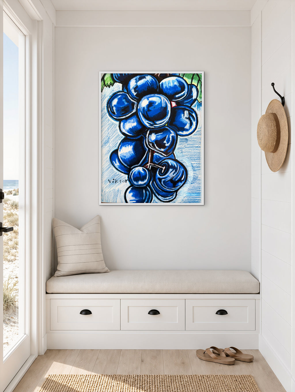 Blue Grapes in Abundance - Art Prints