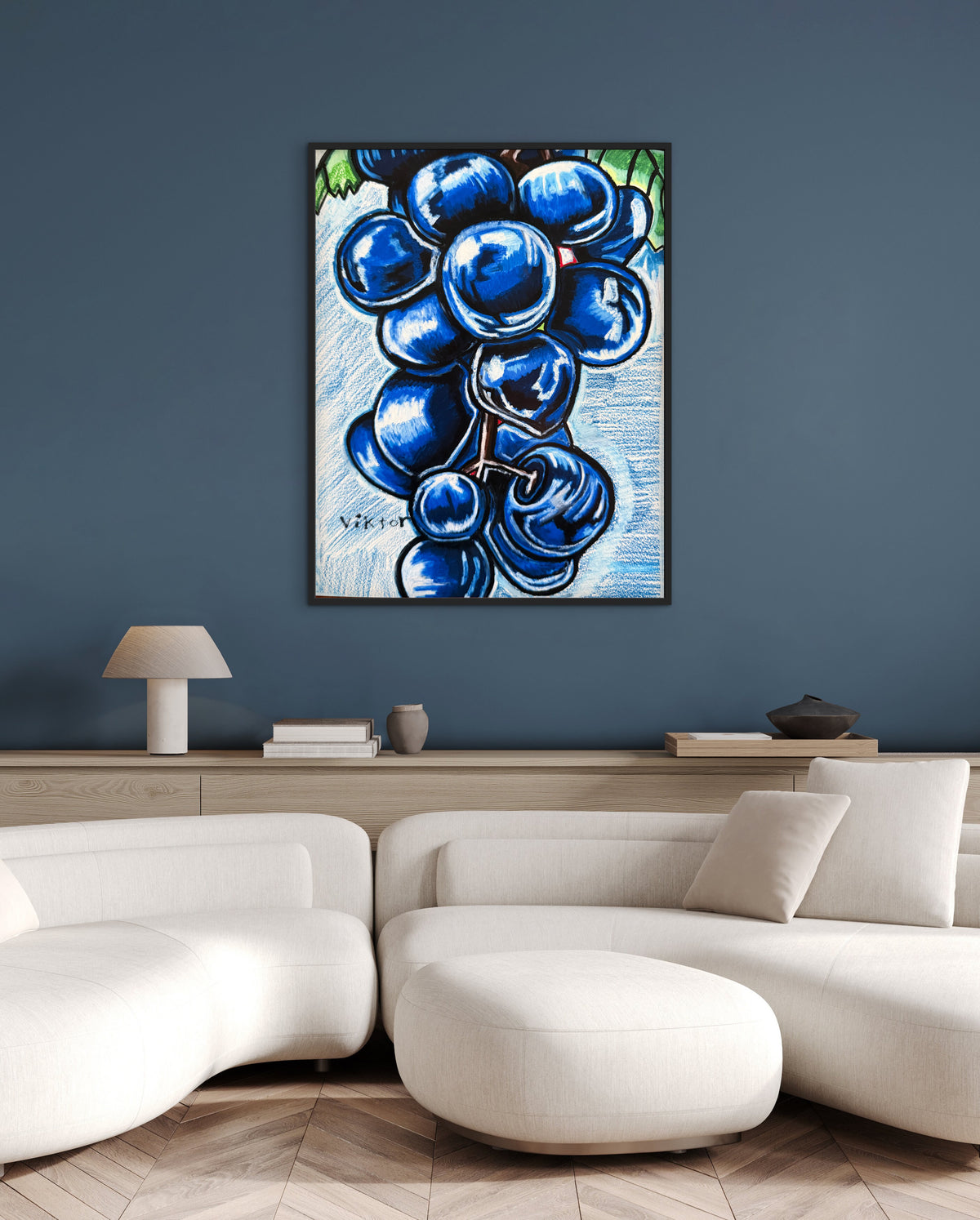 Blue Grapes in Abundance - Art Prints