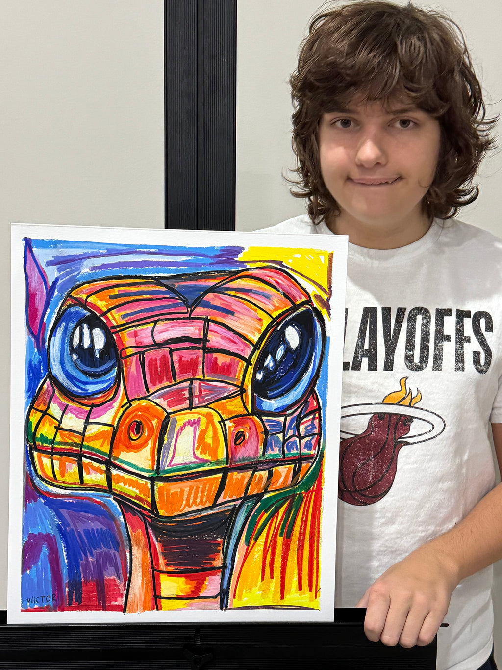 Cornelius The Snake - ORIGINAL  14x17” (video attached)