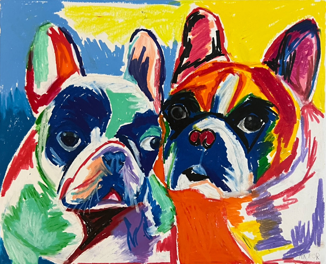The Frenchie Duos - Print, Poster, Stretched Canvas Print