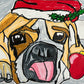 Santa Bulldog - Art Prints