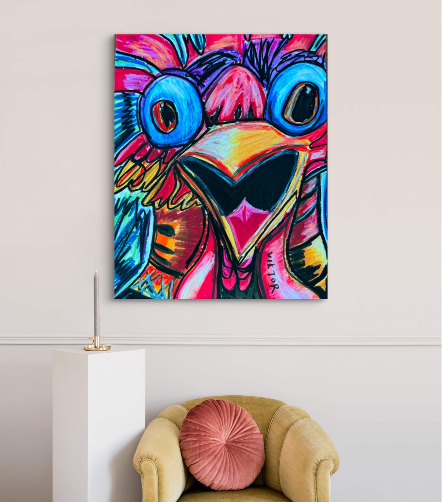 Crazy Rooster - Art Prints