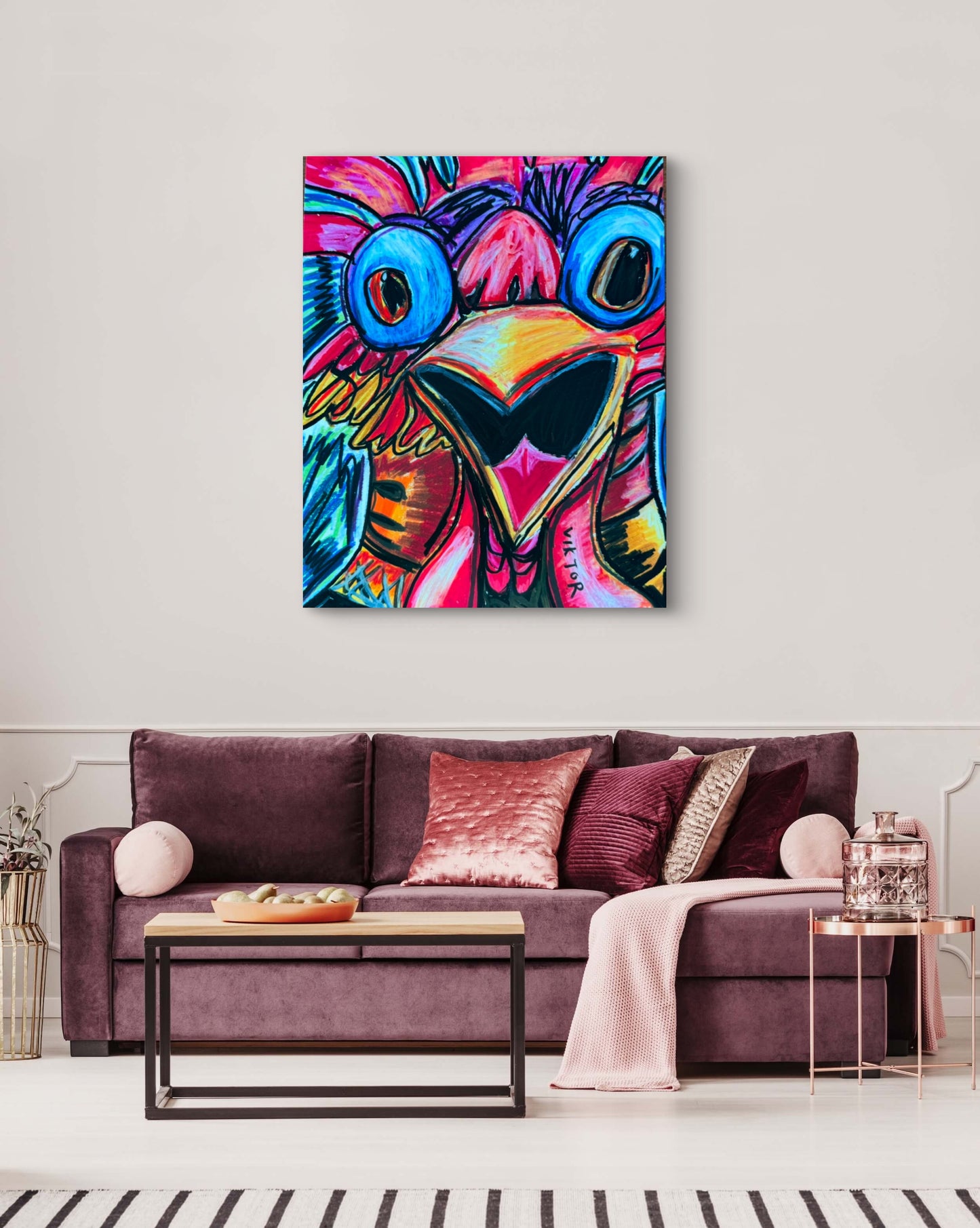 Crazy Rooster - Art Prints