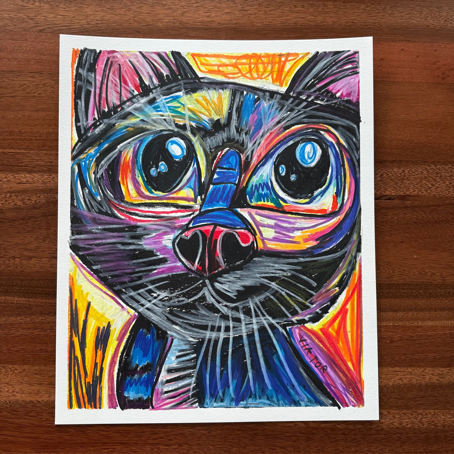 Black Cat - ORIGINAL  14x17”