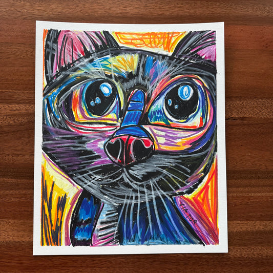 Black Cat - ORIGINAL  14x17”