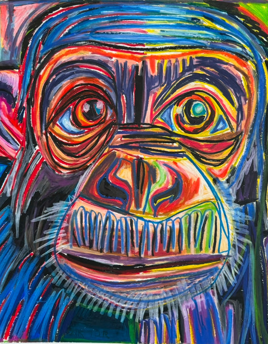 Purple Chimpanzee - Art Prints