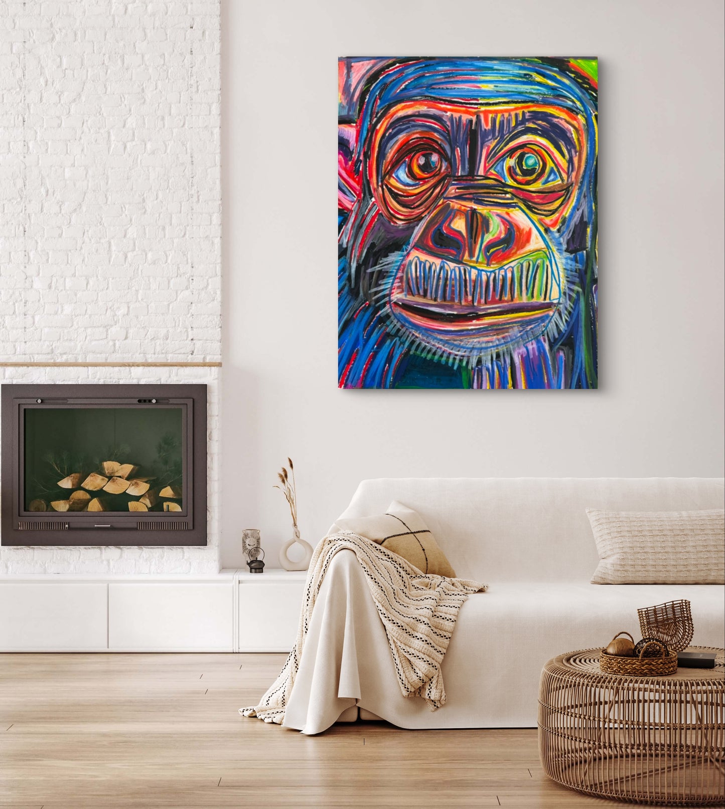 Purple Chimpanzee - Art Prints