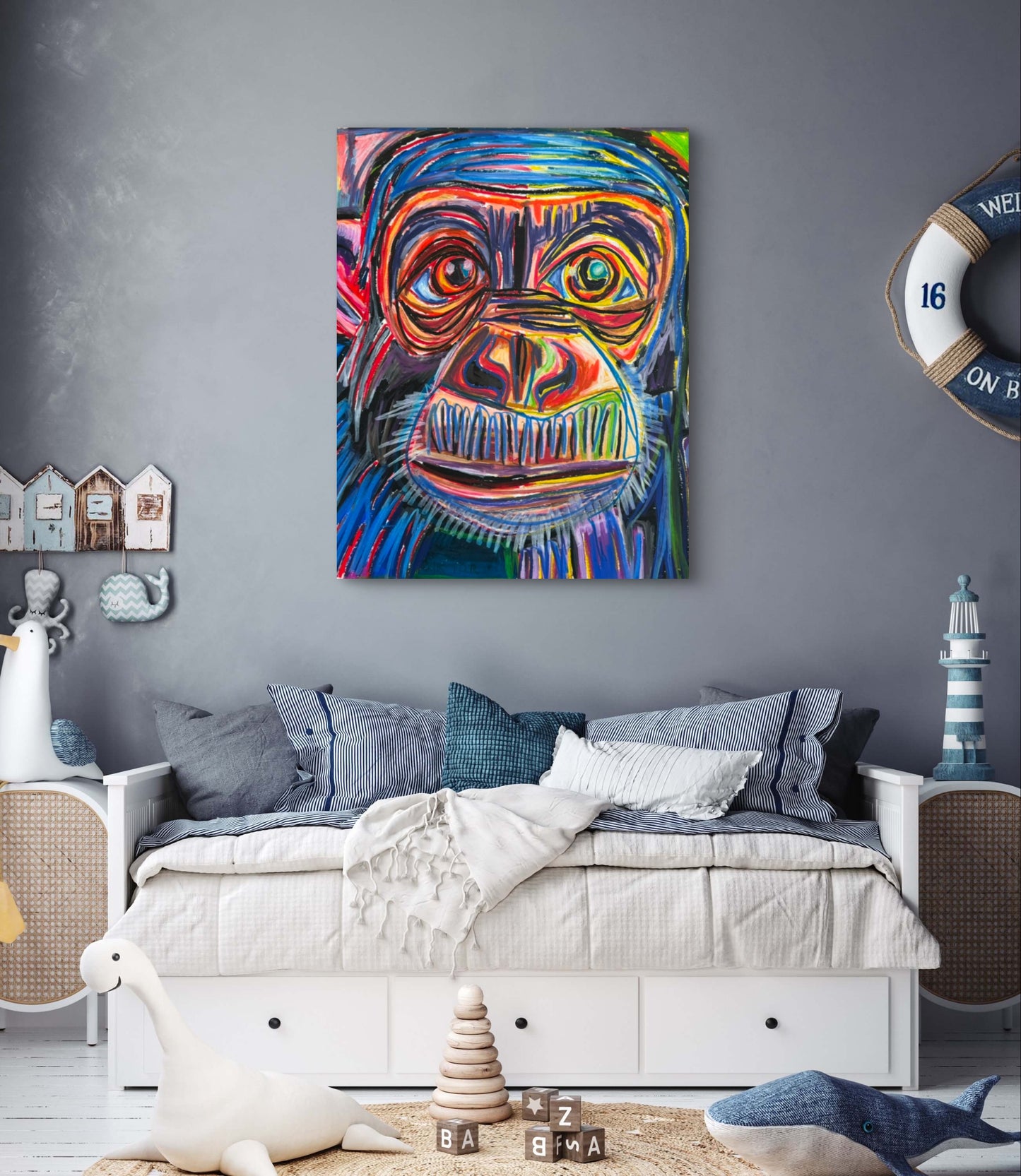 Purple Chimpanzee - Art Prints