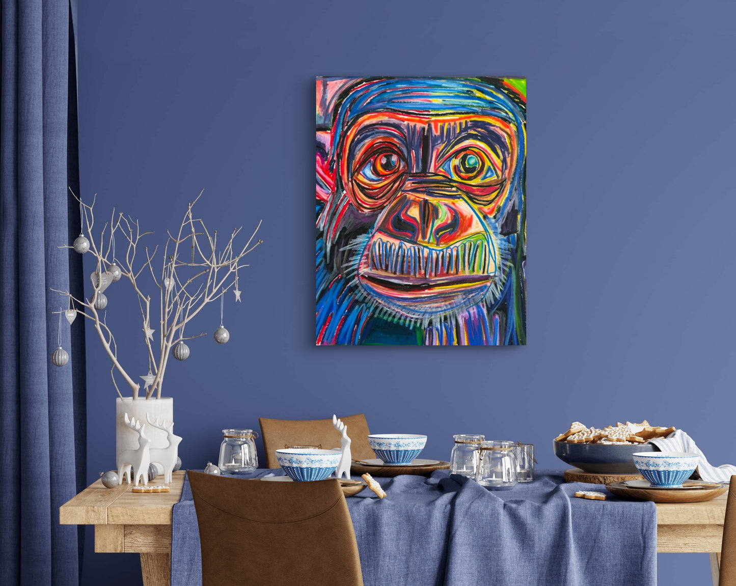 Purple Chimpanzee - Art Prints