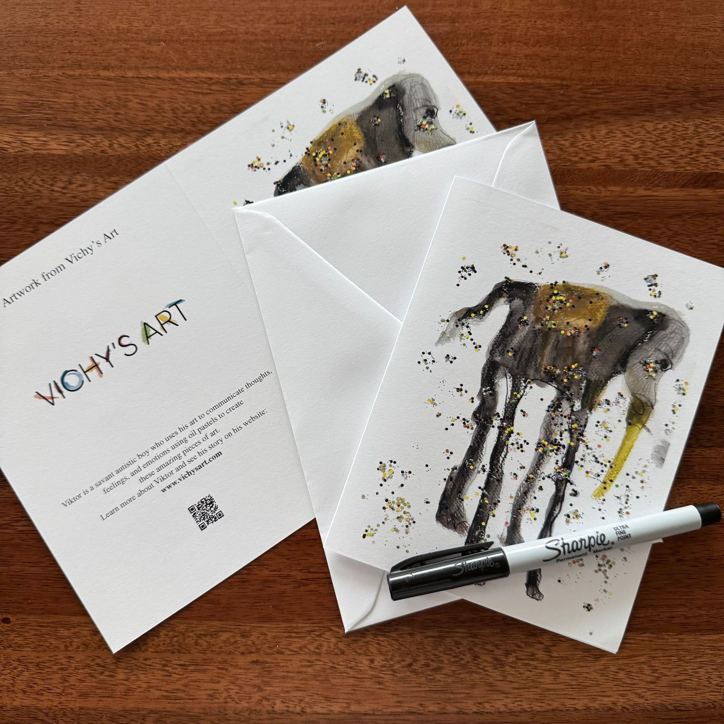 Elephant (Dali style) - Greeting cards