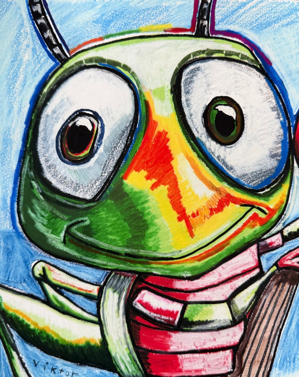 The Whimsy Grasshopper - Art Prints