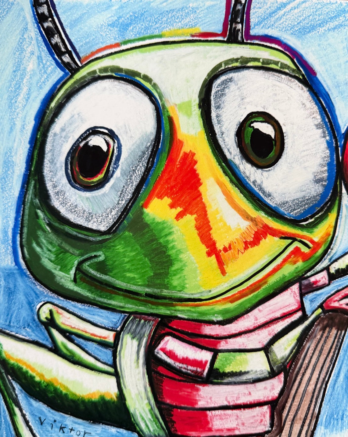 The Whimsy Grasshopper - Art Prints