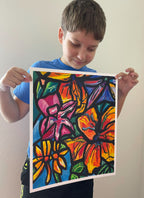 Abstract Lilies - Art Prints